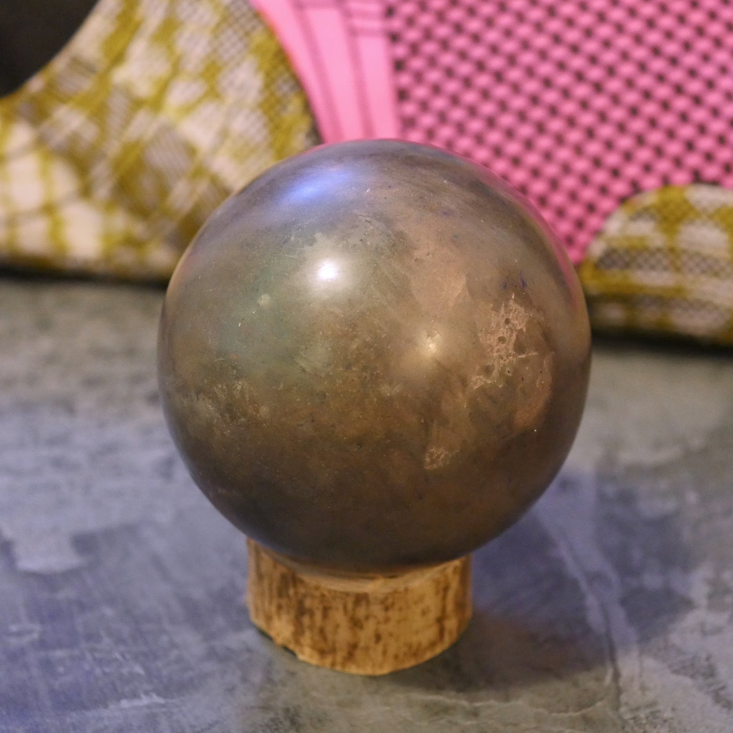Dark purple handcrafted Dorodango