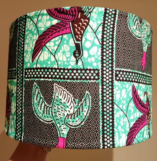 The Birds - Dutch Wax Print Lampshade
