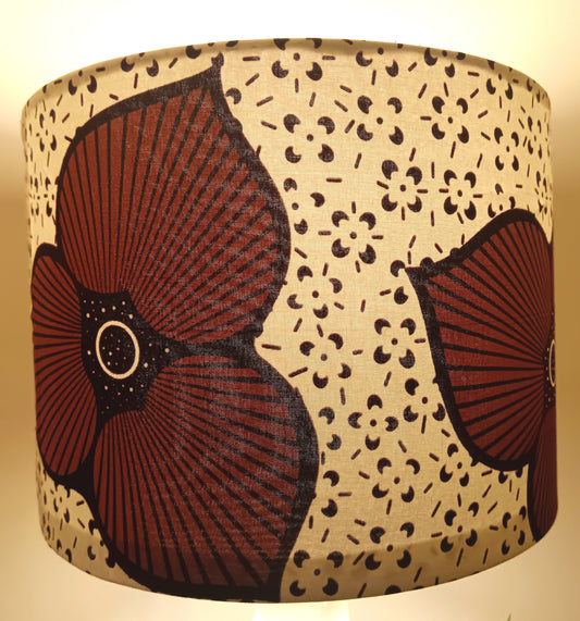 Brown Poppy Lampshade