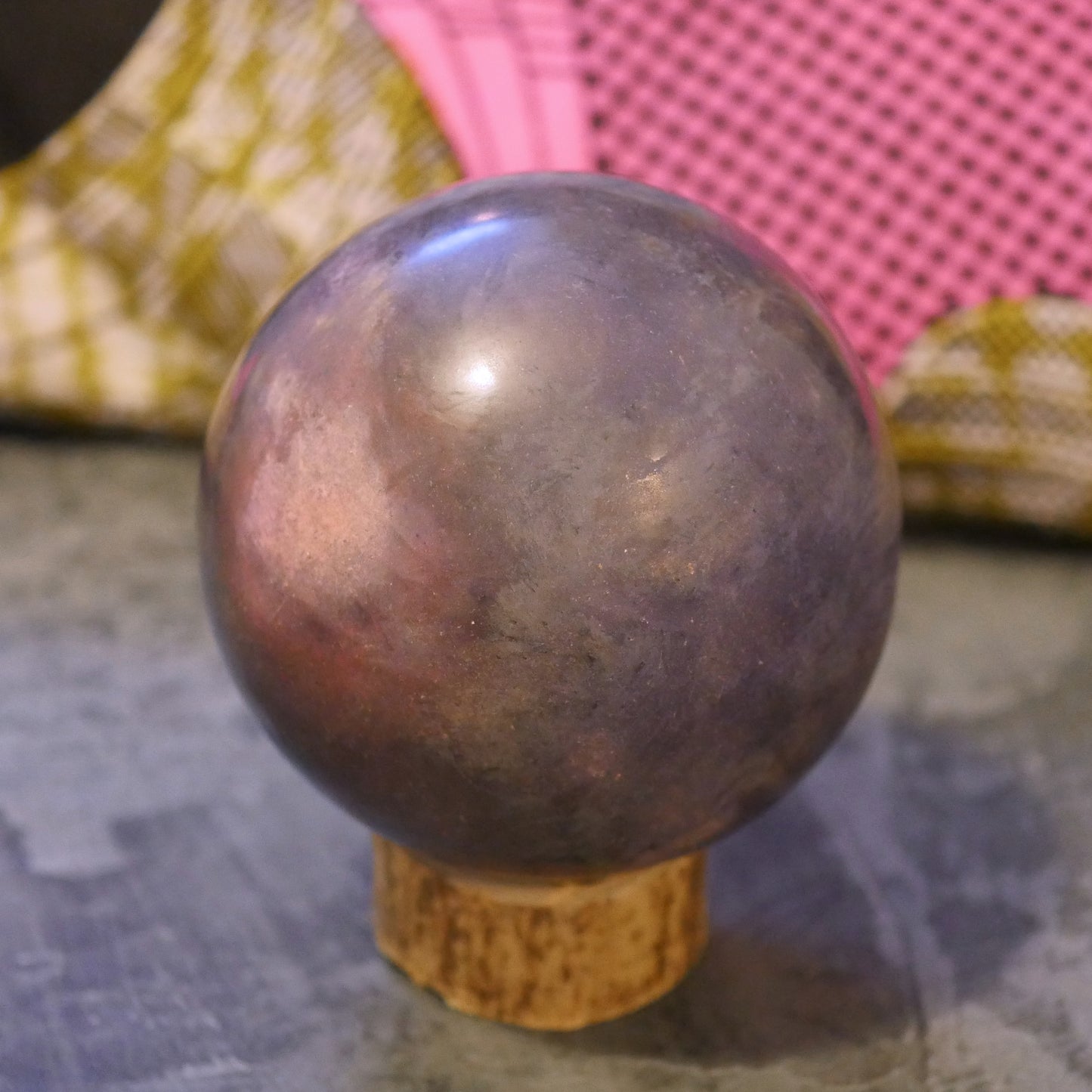 Purple handcrafted Dorodango