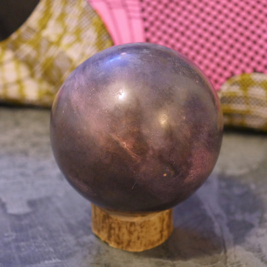 Purple handcrafted Dorodango