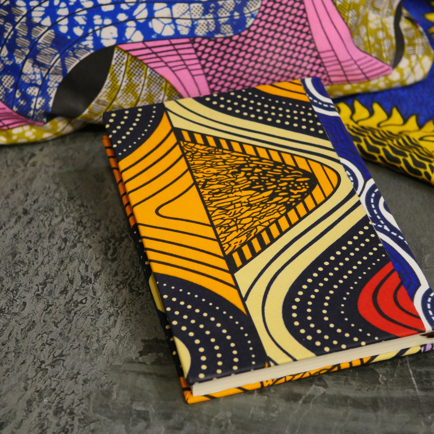 A5 Sketchbook | Blank 100gsm Paper | Dutch Wax Print Fabric Cover
