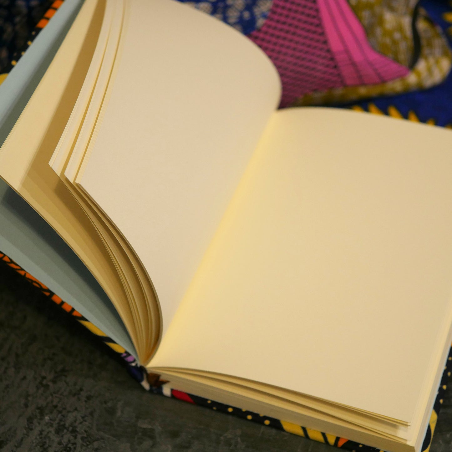 A5 Sketchbook | Blank 100gsm Paper | Dutch Wax Print Fabric Cover